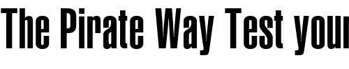 Font : ContextUltraCondSSK-Regular Custom Text : The Pirate Way Test your own text here Click to download or to view this font on a tshirt that can be custom printed in Bali