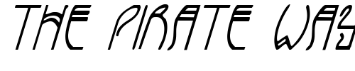 Font : Coyote-Deco-CondItal Custom Text : The Pirate Way Test your own text here Click to download or to view this font on a tshirt that can be custom printed in Bali