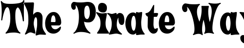 Font : Crazy-HaroldCondensed-Alt-Flare Custom Text : The Pirate Way Test your own text here Click to download or to view this font on a tshirt that can be custom printed in Bali