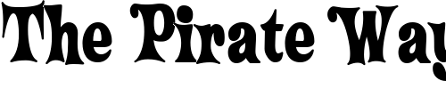 Font : Crazy-HaroldCondensed-Flare Custom Text : The Pirate Way Test your own text here Click to download or to view this font on a tshirt that can be custom printed in Bali