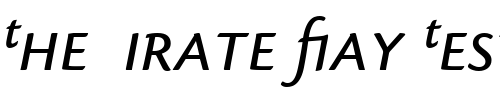 Font : Cronos-MM-Italic-Expert Custom Text : The Pirate Way Test your own text here Click to download or to view this font on a tshirt that can be custom printed in Bali