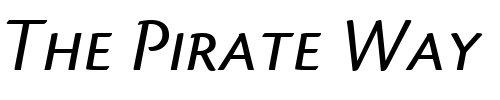 Font : Cronos-MM-Italic-Small-Caps-Oldstyle-Figures Custom Text : The Pirate Way Test your own text here Click to download or to view this font on a tshirt that can be custom printed in Bali