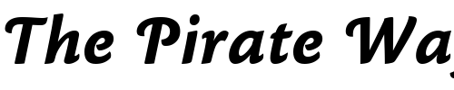 Font : CronosMM-Sw Custom Text : The Pirate Way Test your own text here Click to download or to view this font on a tshirt that can be custom printed in Bali