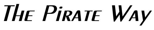 Font : Crossley-Light-Bold-Italic Custom Text : The Pirate Way Test your own text here Click to download or to view this font on a tshirt that can be custom printed in Bali