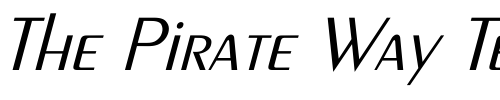 Font : Crossley-Light-Italic Custom Text : The Pirate Way Test your own text here Click to download or to view this font on a tshirt that can be custom printed in Bali