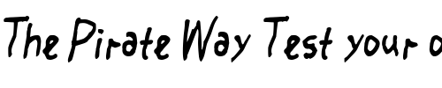 Font : Crosspatchers-delight Custom Text : The Pirate Way Test your own text here Click to download or to view this font on a tshirt that can be custom printed in Bali