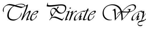Font : CrotonScriptSSK Custom Text : The Pirate Way Test your own text here Click to download or to view this font on a tshirt that can be custom printed in Bali