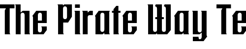 Font : Crucifix-R Custom Text : The Pirate Way Test your own text here Click to download or to view this font on a tshirt that can be custom printed in Bali