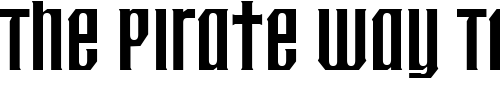 Font : Crucifix-U Custom Text : The Pirate Way Test your own text here Click to download or to view this font on a tshirt that can be custom printed in Bali
