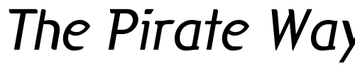 Font : Cuban-LightItalic Custom Text : The Pirate Way Test your own text here Click to download or to view this font on a tshirt that can be custom printed in Bali