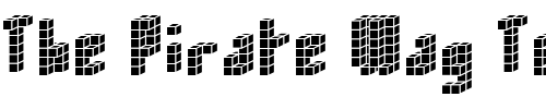 Font : Cubica-NegativaBold Custom Text : The Pirate Way Test your own text here Click to download or to view this font on a tshirt that can be custom printed in Bali