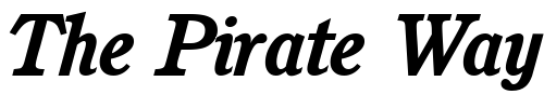 Font : CushingNova-BoldItalic Custom Text : The Pirate Way Test your own text here Click to download or to view this font on a tshirt that can be custom printed in Bali