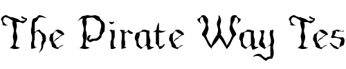 Font : CuthbeNick Custom Text : The Pirate Way Test your own text here Click to download or to view this font on a tshirt that can be custom printed in Bali