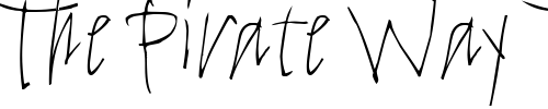 Font : CyberkugelITC-TT Custom Text : The Pirate Way Test your own text here Click to download or to view this font on a tshirt that can be custom printed in Bali