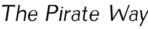Font : Cyn-Italic Custom Text : The Pirate Way Test your own text here Click to download or to view this font on a tshirt that can be custom printed in Bali