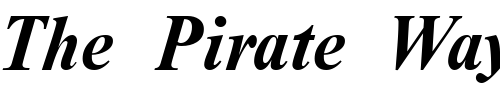 Font : CyrillicEnglishTimesSSK-BoldItalic Custom Text : The Pirate Way Test your own text here Click to download or to view this font on a tshirt that can be custom printed in Bali