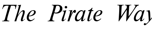 Font : CyrillicEnglishTimesSSK-Italic Custom Text : The Pirate Way Test your own text here Click to download or to view this font on a tshirt that can be custom printed in Bali