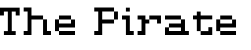 Font : D3-LiteBitMapism-Selif Custom Text : The Pirate Way Test your own text here Click to download or to view this font on a tshirt that can be custom printed in Bali