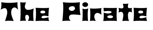 Font : D3-Witchism Custom Text : The Pirate Way Test your own text here Click to download or to view this font on a tshirt that can be custom printed in Bali