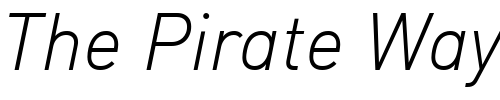 Font : DIN-LightItalicAlt Custom Text : The Pirate Way Test your own text here Click to download or to view this font on a tshirt that can be custom printed in Bali