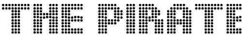 Font : DS-Dots-Medium Custom Text : The Pirate Way Test your own text here Click to download or to view this font on a tshirt that can be custom printed in Bali