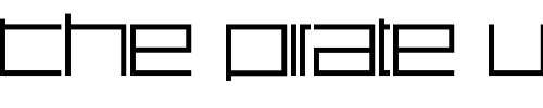 Font : DS-SQR45 Custom Text : The Pirate Way Test your own text here Click to download or to view this font on a tshirt that can be custom printed in Bali