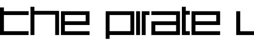 Font : DS-SQR65 Custom Text : The Pirate Way Test your own text here Click to download or to view this font on a tshirt that can be custom printed in Bali
