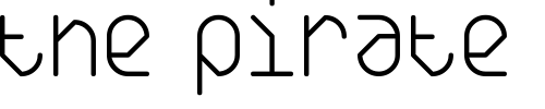 Font : DS-Yakuti45R Custom Text : The Pirate Way Test your own text here Click to download or to view this font on a tshirt that can be custom printed in Bali