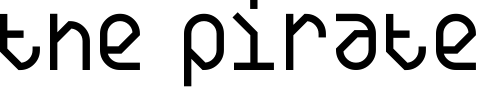 Font : DS-Yakuti55 Custom Text : The Pirate Way Test your own text here Click to download or to view this font on a tshirt that can be custom printed in Bali