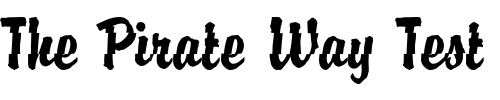 Font : DTC-Brody-M43 Custom Text : The Pirate Way Test your own text here Click to download or to view this font on a tshirt that can be custom printed in Bali