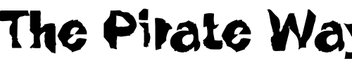 Font : DTCFunkyM48 Custom Text : The Pirate Way Test your own text here Click to download or to view this font on a tshirt that can be custom printed in Bali