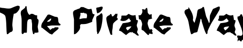 Font : DTCFunkyM50 Custom Text : The Pirate Way Test your own text here Click to download or to view this font on a tshirt that can be custom printed in Bali