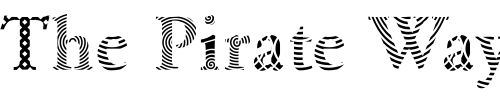 Font : DTCGaramondM18 Custom Text : The Pirate Way Test your own text here Click to download or to view this font on a tshirt that can be custom printed in Bali