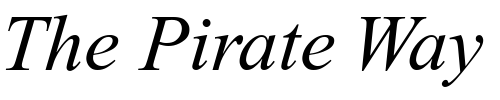 Font : Dabbington-PS-Italic Custom Text : The Pirate Way Test your own text here Click to download or to view this font on a tshirt that can be custom printed in Bali
