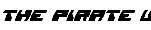 Font : Daedalus-Condensed-Italic Custom Text : The Pirate Way Test your own text here Click to download or to view this font on a tshirt that can be custom printed in Bali