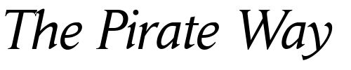 Font : Daily-News-Italic Custom Text : The Pirate Way Test your own text here Click to download or to view this font on a tshirt that can be custom printed in Bali