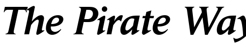 Font : Daily-News-Medium-Italic Custom Text : The Pirate Way Test your own text here Click to download or to view this font on a tshirt that can be custom printed in Bali