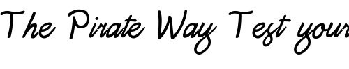 Font : Daisy-Script Custom Text : The Pirate Way Test your own text here Click to download or to view this font on a tshirt that can be custom printed in Bali