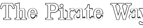 Font : DanielBeckerOutline Custom Text : The Pirate Way Test your own text here Click to download or to view this font on a tshirt that can be custom printed in Bali