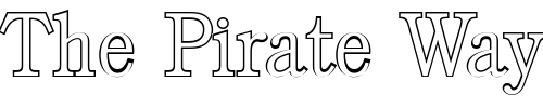 Font : DanielBeckerOutline-ExtraLight Custom Text : The Pirate Way Test your own text here Click to download or to view this font on a tshirt that can be custom printed in Bali