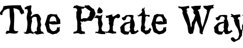 Font : DanielBeckerRandom-Regular Custom Text : The Pirate Way Test your own text here Click to download or to view this font on a tshirt that can be custom printed in Bali