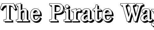 Font : DanielBeckerShadow-Regular Custom Text : The Pirate Way Test your own text here Click to download or to view this font on a tshirt that can be custom printed in Bali