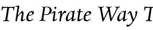 Font : Dante-ItalicPL Custom Text : The Pirate Way Test your own text here Click to download or to view this font on a tshirt that can be custom printed in Bali
