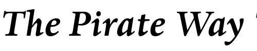 Font : Dante-MT-Bold-Italic Custom Text : The Pirate Way Test your own text here Click to download or to view this font on a tshirt that can be custom printed in Bali