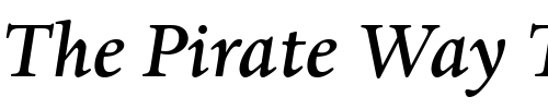 Font : Dante-MT-Medium-Italic Custom Text : The Pirate Way Test your own text here Click to download or to view this font on a tshirt that can be custom printed in Bali