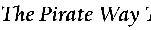 Font : Dante-MediumItalicPL Custom Text : The Pirate Way Test your own text here Click to download or to view this font on a tshirt that can be custom printed in Bali