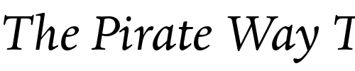 Font : DanteMT-Italic Custom Text : The Pirate Way Test your own text here Click to download or to view this font on a tshirt that can be custom printed in Bali