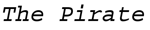 Font : Dark-Courier-Italic Custom Text : The Pirate Way Test your own text here Click to download or to view this font on a tshirt that can be custom printed in Bali