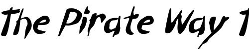 Font : Dark-Half-BTN-Oblique Custom Text : The Pirate Way Test your own text here Click to download or to view this font on a tshirt that can be custom printed in Bali