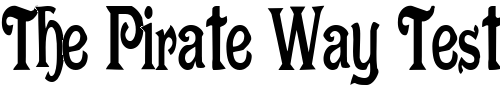 Font : Dark-Regular Custom Text : The Pirate Way Test your own text here Click to download or to view this font on a tshirt that can be custom printed in Bali